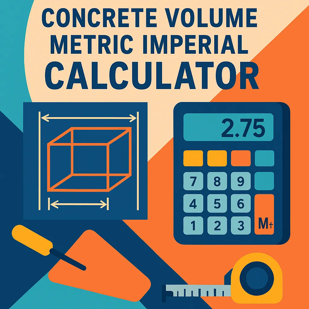 Concrete Volume Metric Imperial Calculator is a digital tool that estimates how much concrete you’ll need based on the dimensions of your pour. You select the shape (e.g., slab, column, footing, or stairs), enter the measurements, and the calculator does the rest.